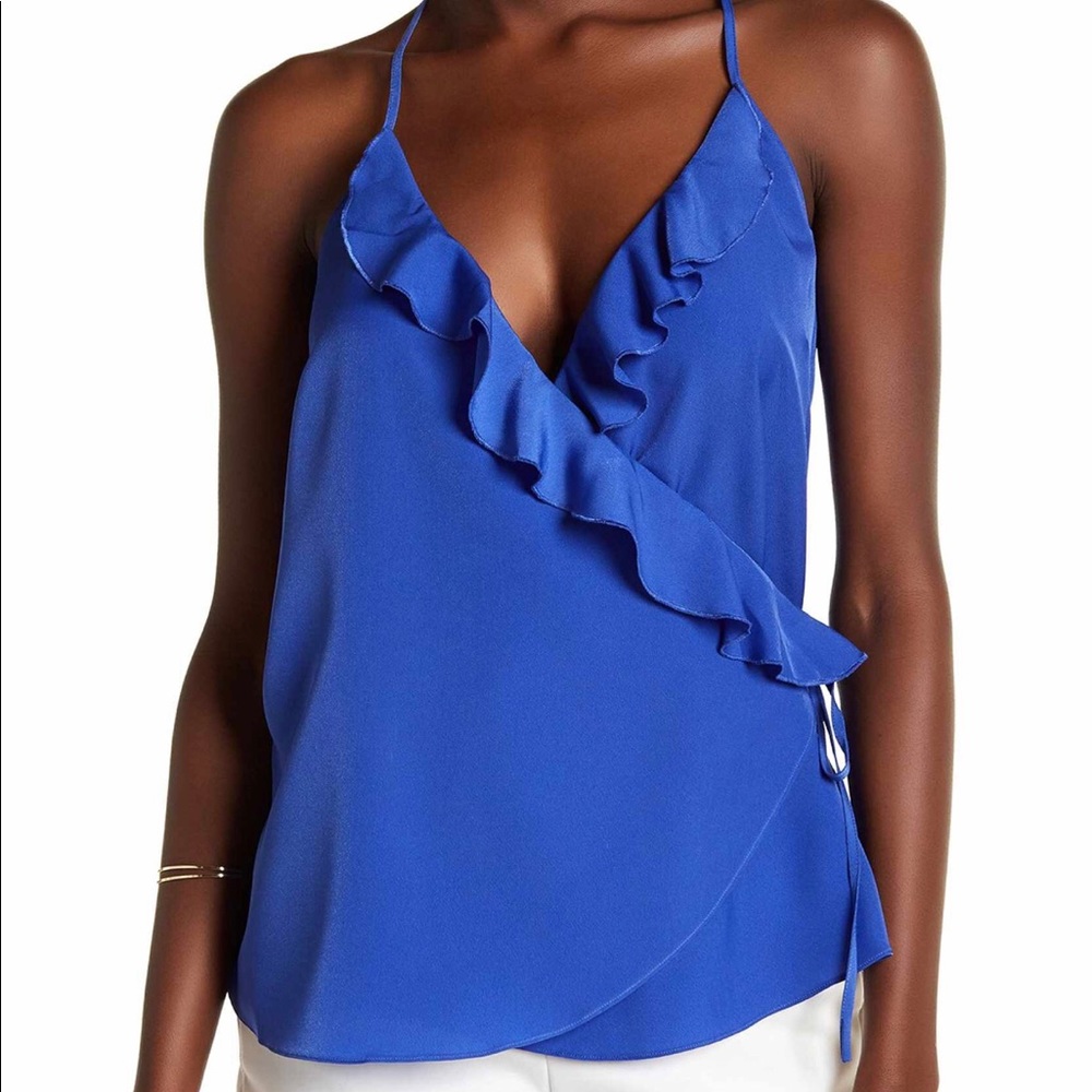 Ruffle trim wrap cami
